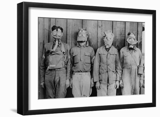 WWI, Gas Masks-Science Source-Framed Giclee Print