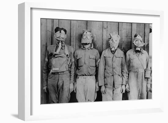 WWI, Gas Masks-Science Source-Framed Giclee Print