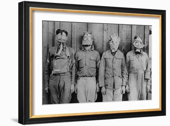 WWI, Gas Masks-Science Source-Framed Giclee Print