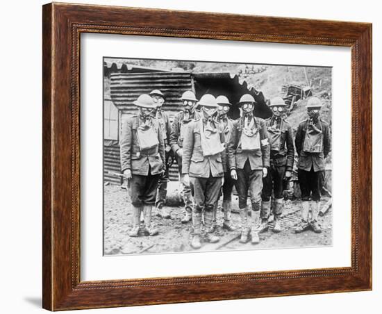 WWI, Gas Masks-Science Source-Framed Giclee Print