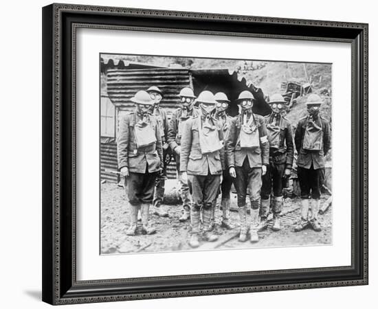 WWI, Gas Masks-Science Source-Framed Giclee Print