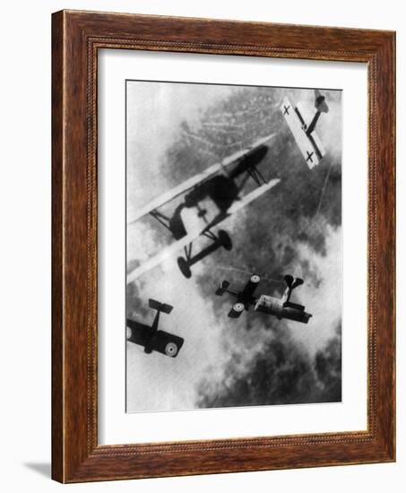 WWI, German and British Dogfight-Science Source-Framed Giclee Print