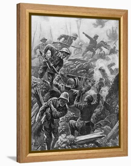 WWI, Heroic Act, Downie-Alfred Pearse-Framed Stretched Canvas