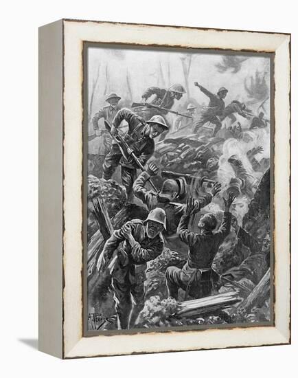 WWI, Heroic Act, Downie-Alfred Pearse-Framed Stretched Canvas