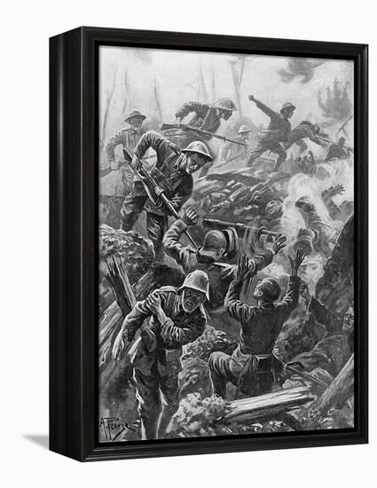WWI, Heroic Act, Downie-Alfred Pearse-Framed Stretched Canvas