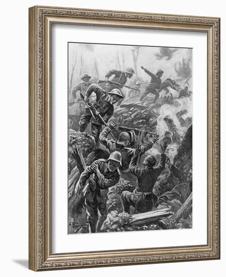 WWI, Heroic Act, Downie-Alfred Pearse-Framed Art Print