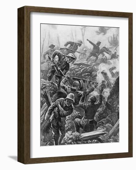 WWI, Heroic Act, Downie-Alfred Pearse-Framed Art Print