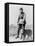 WWI Sergeant and Dog Wearing Gas Masks Photograph-Lantern Press-Framed Stretched Canvas