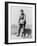 WWI Sergeant and Dog Wearing Gas Masks Photograph-Lantern Press-Framed Art Print