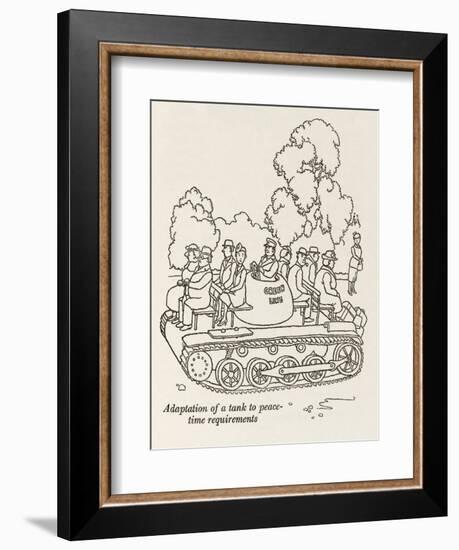 WWII Adaption: Tank-Bus-William Heath Robinson-Framed Art Print