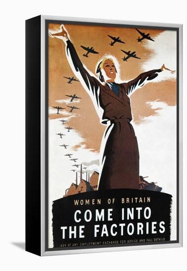 WWII: British Poster-Donald Zec-Framed Premier Image Canvas