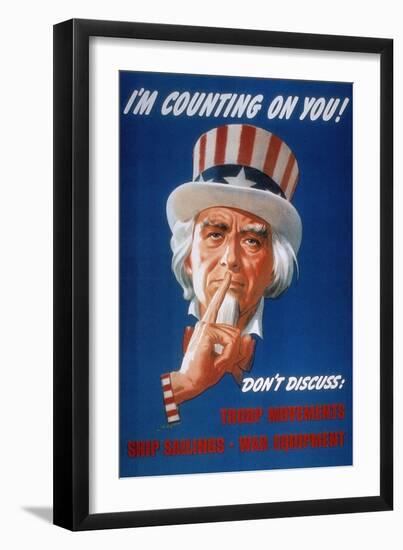 WWII: Careless Talk Poster-null-Framed Giclee Print