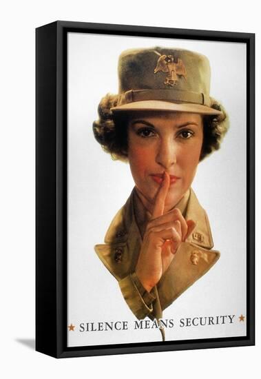 WWII: Careless Talk Poster-null-Framed Premier Image Canvas