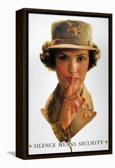 WWII: Careless Talk Poster-null-Framed Premier Image Canvas