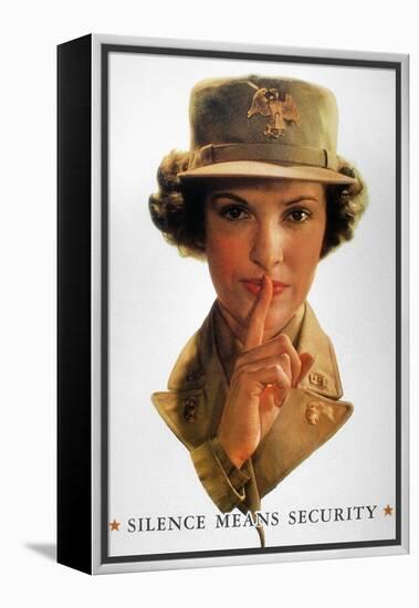 WWII: Careless Talk Poster-null-Framed Premier Image Canvas