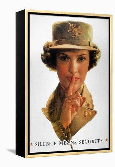 WWII: Careless Talk Poster-null-Framed Premier Image Canvas