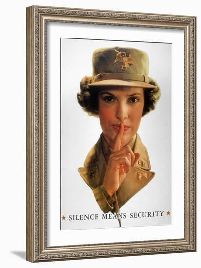 WWII: Careless Talk Poster--Framed Giclee Print