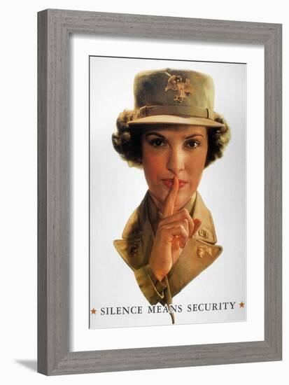 WWII: Careless Talk Poster-null-Framed Giclee Print