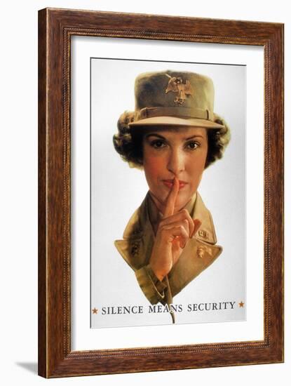 WWII: Careless Talk Poster-null-Framed Giclee Print