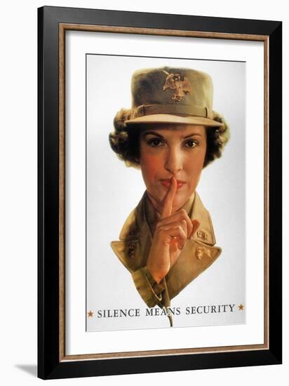 WWII: Careless Talk Poster-null-Framed Giclee Print