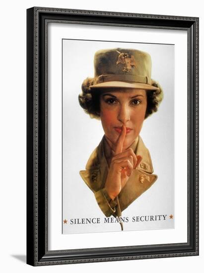 WWII: Careless Talk Poster-null-Framed Giclee Print