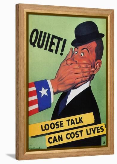 WWII: Careless Talk Poster-null-Framed Premier Image Canvas