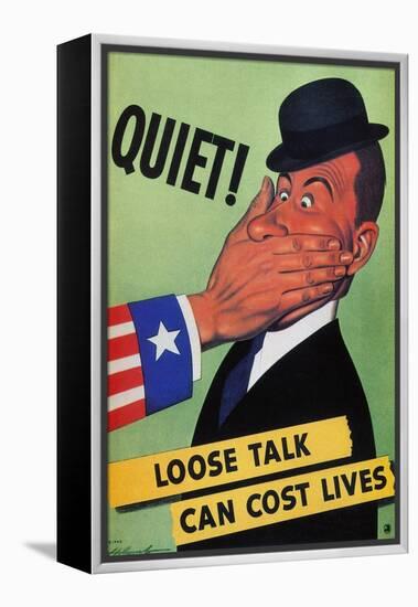 WWII: Careless Talk Poster-null-Framed Premier Image Canvas