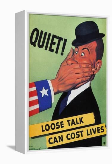 WWII: Careless Talk Poster-null-Framed Premier Image Canvas