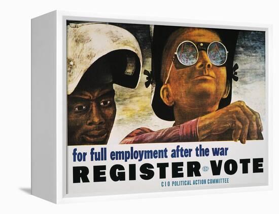 WWII: Employment Poster-Ben Shahn-Framed Premier Image Canvas