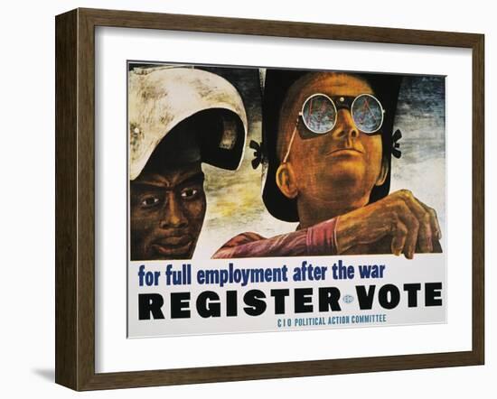 WWII: Employment Poster-Ben Shahn-Framed Giclee Print