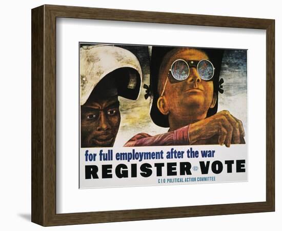 WWII: Employment Poster-Ben Shahn-Framed Giclee Print