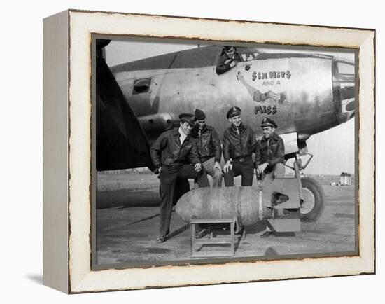 WWII Europe England U.S. Air Force Pilot Crews-HWC-Framed Premier Image Canvas