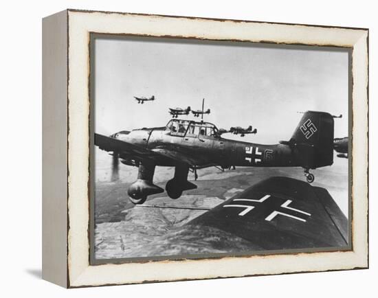 WWII German JU 87 Stuka-null-Framed Premier Image Canvas