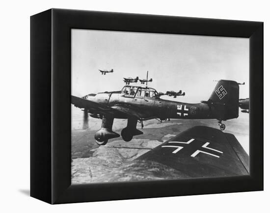 WWII German JU 87 Stuka-null-Framed Premier Image Canvas