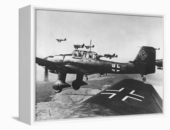 WWII German JU 87 Stuka-null-Framed Premier Image Canvas