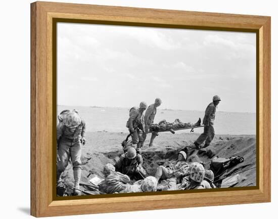 WWII Iwo Jima U.S. Invasion-Joe Rosenthal-Framed Premier Image Canvas