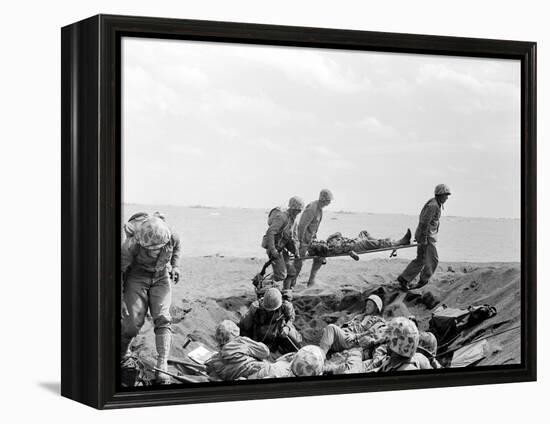 WWII Iwo Jima U.S. Invasion-Joe Rosenthal-Framed Premier Image Canvas