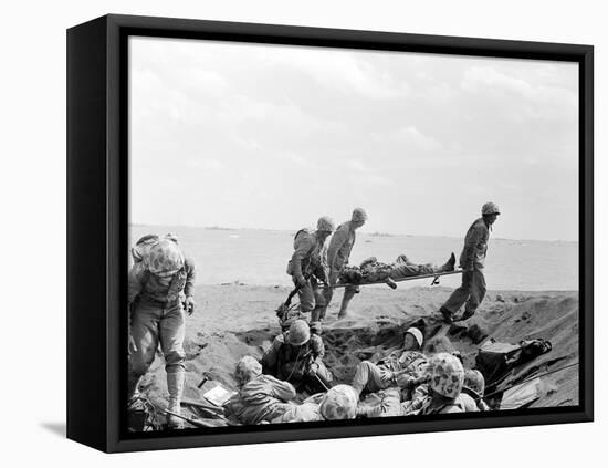 WWII Iwo Jima U.S. Invasion-Joe Rosenthal-Framed Premier Image Canvas