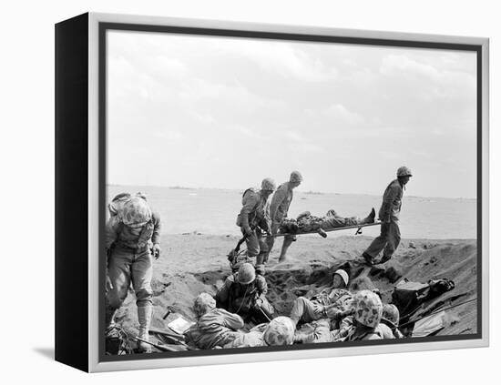 WWII Iwo Jima U.S. Invasion-Joe Rosenthal-Framed Premier Image Canvas