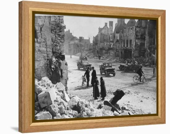 WWII Normandy Post Liberation-null-Framed Premier Image Canvas