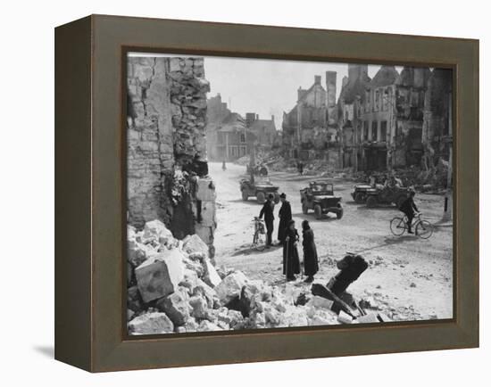 WWII Normandy Post Liberation-null-Framed Premier Image Canvas
