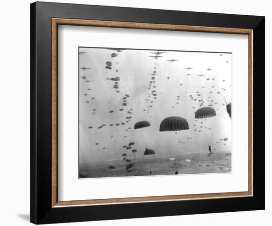 WWII Parachutes over Holland-null-Framed Photographic Print