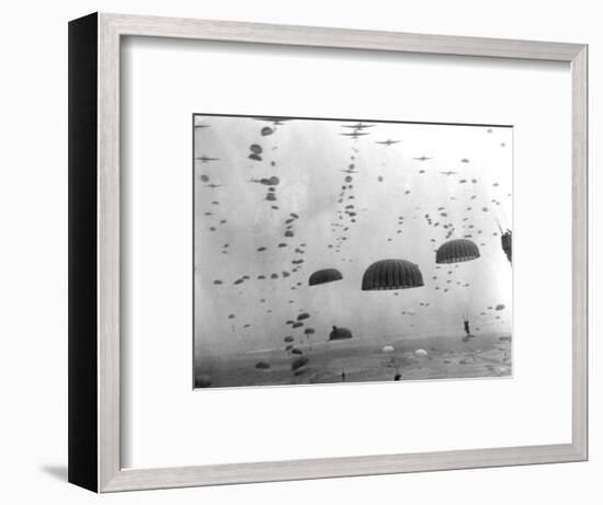 WWII Parachutes over Holland-null-Framed Photographic Print