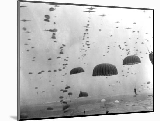 WWII Parachutes over Holland-null-Mounted Photographic Print