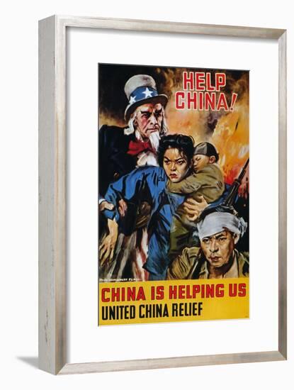 WWII Poster: "Help China"-James Montgomery Flagg-Framed Giclee Print