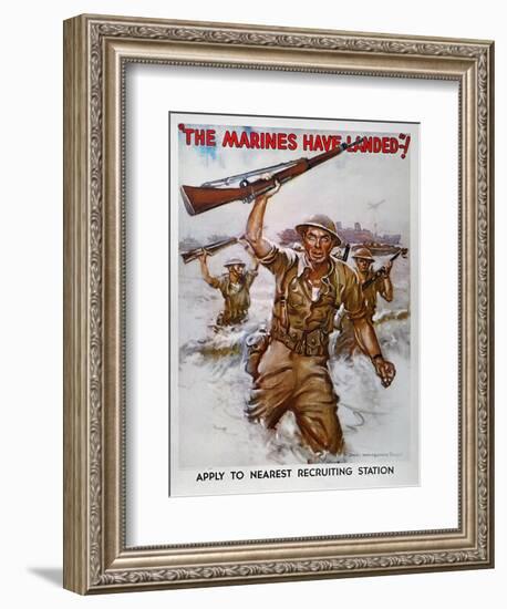 WWII Recruiting Poster-James Montgomery Flagg-Framed Premium Giclee Print