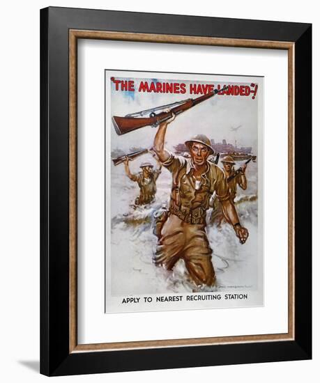 WWII Recruiting Poster-James Montgomery Flagg-Framed Premium Giclee Print