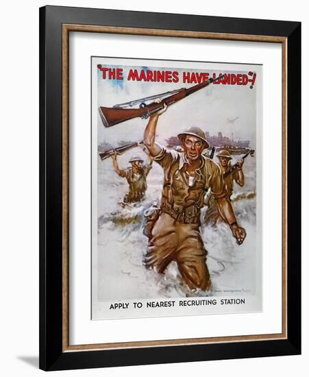 WWII Recruiting Poster-James Montgomery Flagg-Framed Giclee Print