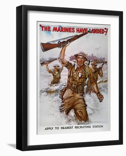 WWII Recruiting Poster-James Montgomery Flagg-Framed Giclee Print