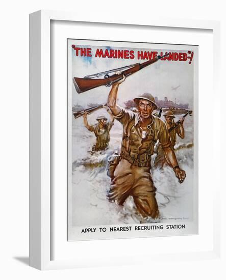 WWII Recruiting Poster-James Montgomery Flagg-Framed Giclee Print